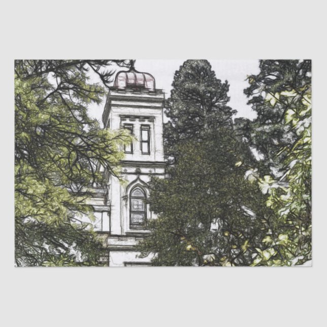 Papel De Seda Santuário entre as árvores (Frente )