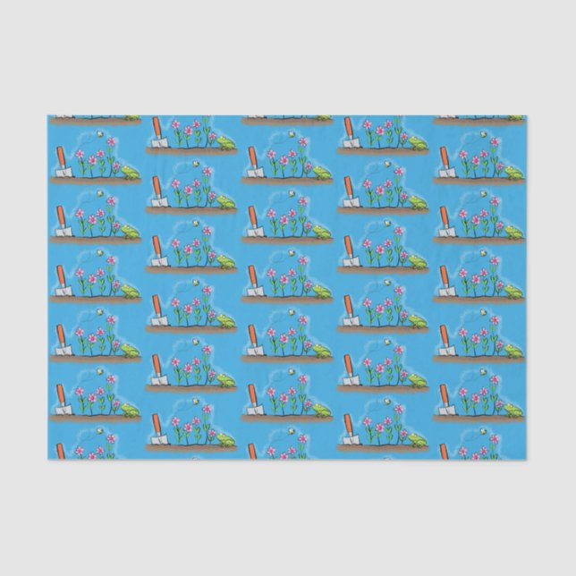 Papel De Seda Sapo bonito e abelha na ilustração de desenho anim (Frente )