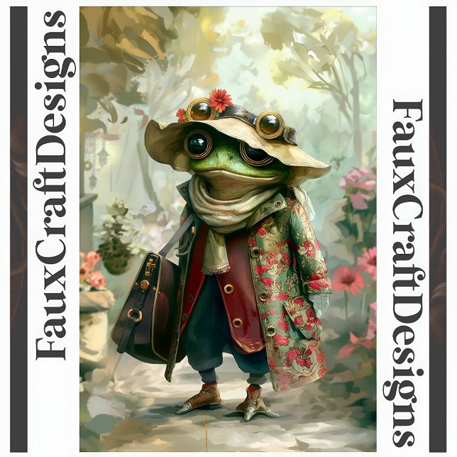 Papel De Seda Sapo de Fantasia Caprichoso Fofo Decoupage Esquerd (Criador carregado)