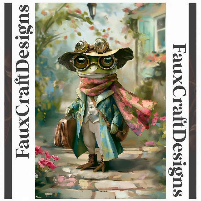 Papel De Seda Sapo de Fantasia Caprichoso Fofo Decoupage Esquerd (Criador carregado)