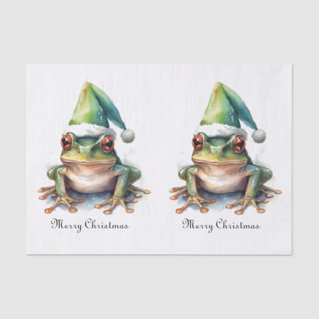 Papel De Seda Sapo de Natal Frolic, personalizado (Frente )
