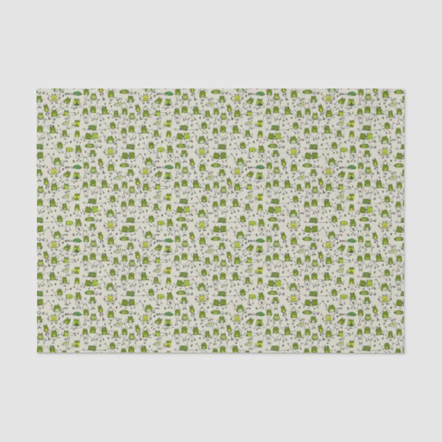 Papel De Seda Sapos Verdes Groovy Sapo do Pino (Frente )