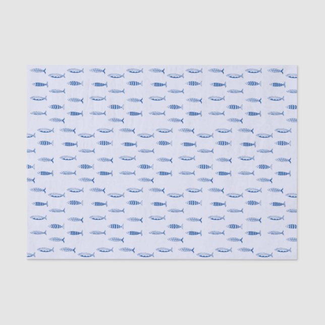 Papel De Seda Sardines Pattern (Frente )