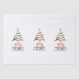 Papel De Seda Saudação dobrada