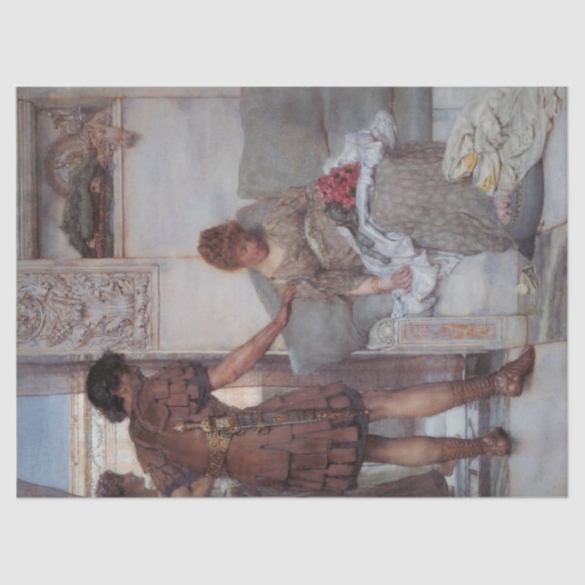 Papel De Seda Saudação Silenciosa (por Lawrence Alma-Tadema) (Frente )