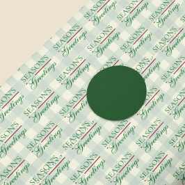 Papel De Seda Saudações da temporada Gingham Natal