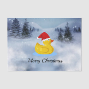 Papel De Seda Saudações de Natal do Pato de Borracha