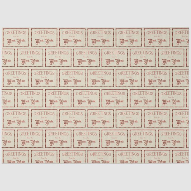 Papel De Seda Saudações do Polo Norte (Frente )