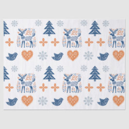 Papel De Seda Scandinavian Deer Christmas