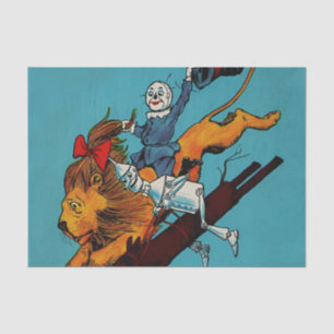 Papel De Seda "Scarecrow and Cowardly Lion", por John R Neill