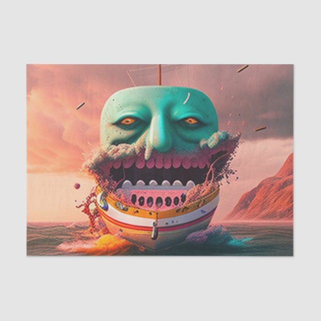 Papel De Seda Scary boat (Frente )