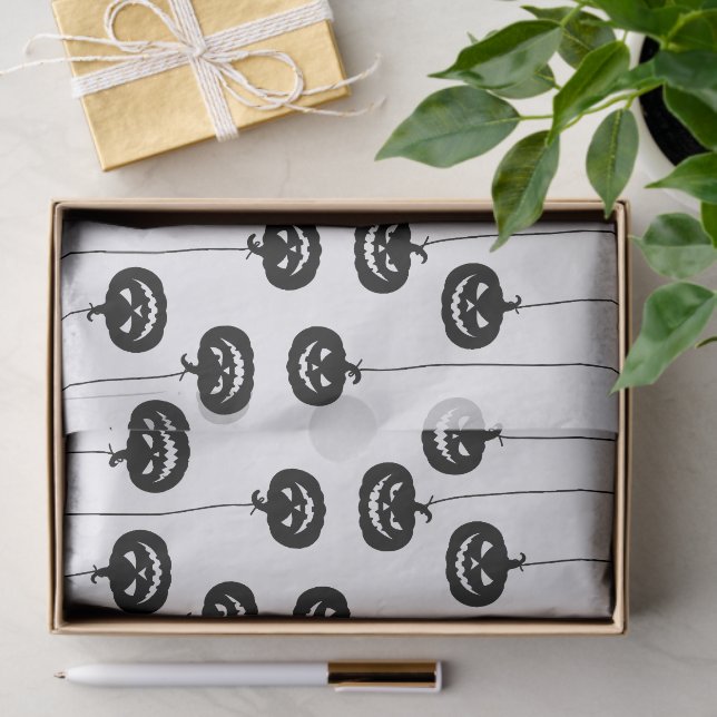 Papel De Seda Scary Pumpkin hanging (Presente)