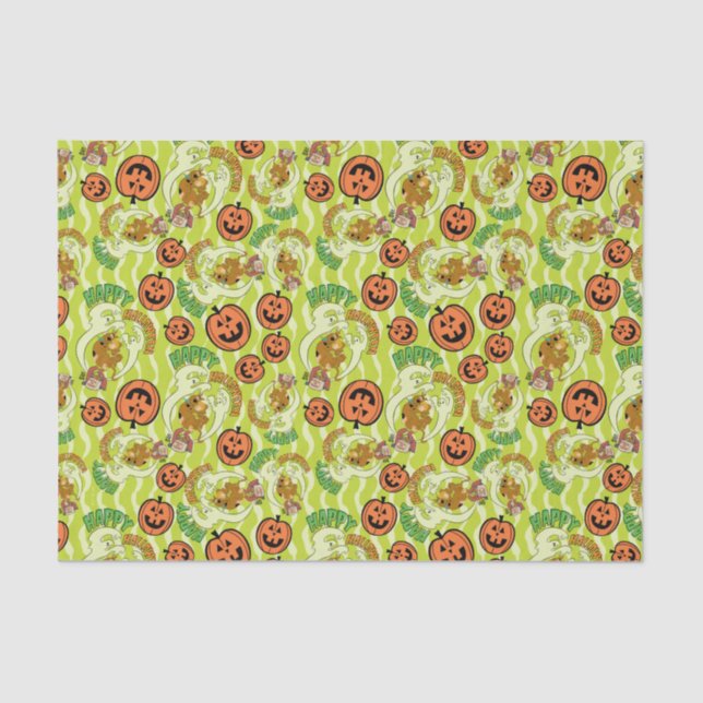 Papel De Seda Scooby-Doo | Padrão Feliz de Halloween (Frente )