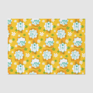 Papel De Seda Scooby-Doo   Padrão Floral de Caráter