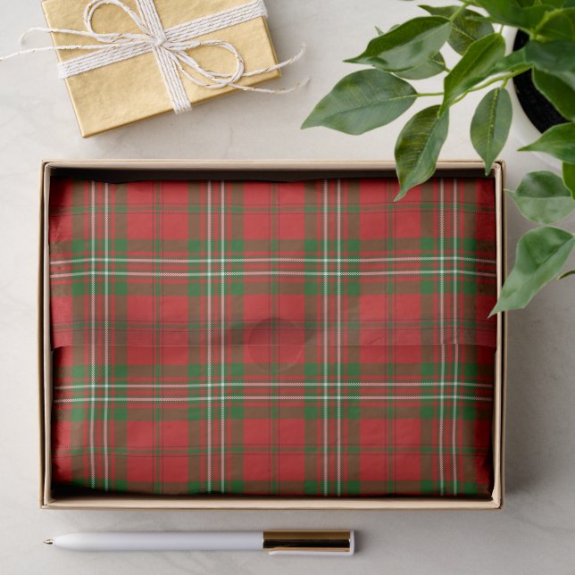 Papel De Seda Scott tartan Red xadrez (Presente)