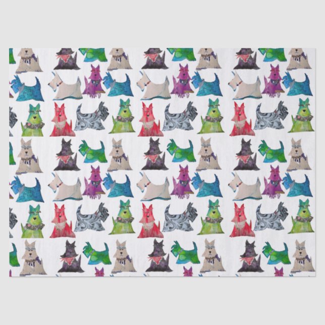 Papel De Seda Scotties Coloridos (Frente )