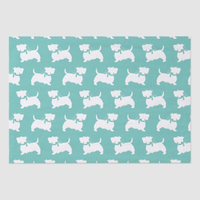Papel De Seda Scottish Terrier Scotty Dog Puppy Scottie P (Frente )