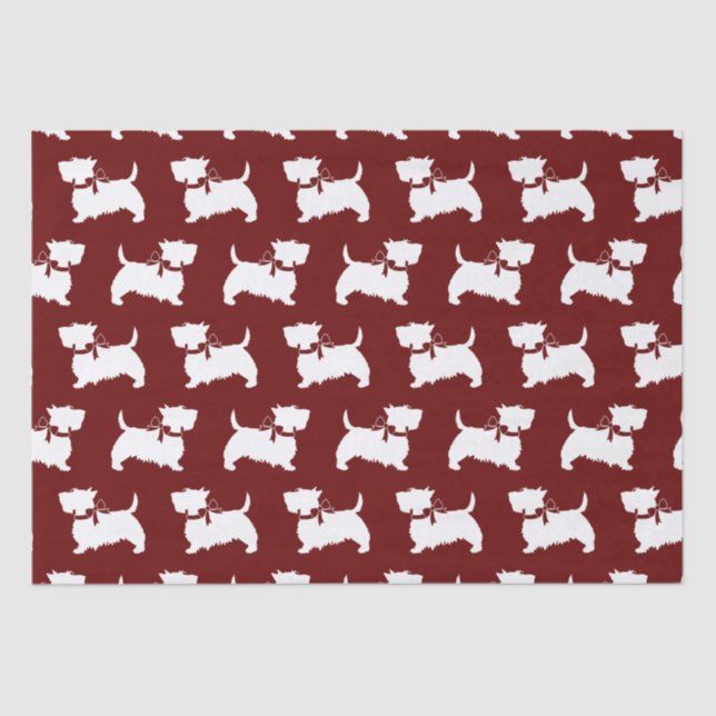 Papel De Seda Scottish Terrier Scotty Dog Puppy Scottie P (Frente )