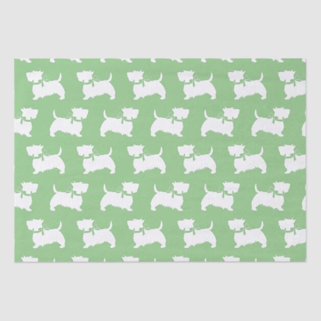 Papel De Seda Scottish Terrier Scotty Dog Puppy Scottie P (Frente )