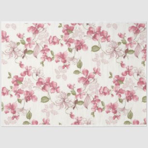 Papel De Seda Scrappy Pink Floral Series Design 1