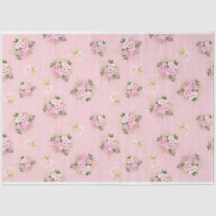 Papel De Seda Scrappy Pink Floral Series Design 7