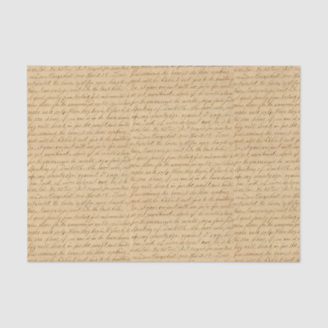 Papel De Seda Script Cursivo manuscrito (Frente )