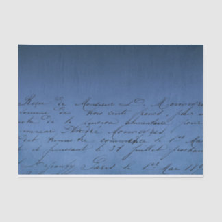 Papel De Seda Script Vintage do rico em um Plano de Fundo Azul
