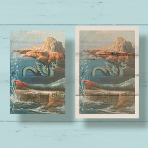 Papel De Seda Sea Serpent Ocean Beach Vintage - Desacoplamento d