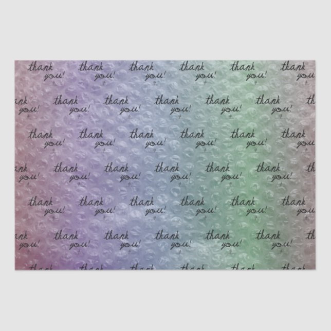 Papel De Seda Sea Siren Bubble Wrap Revendedor Obrigado (Frente )