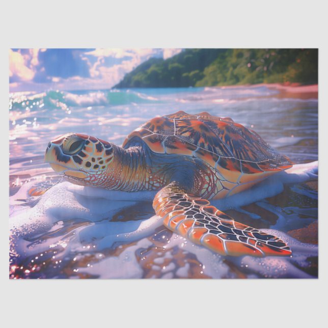 Papel De Seda Sea Turtle Tissue/Decoupage Paper (Frente )
