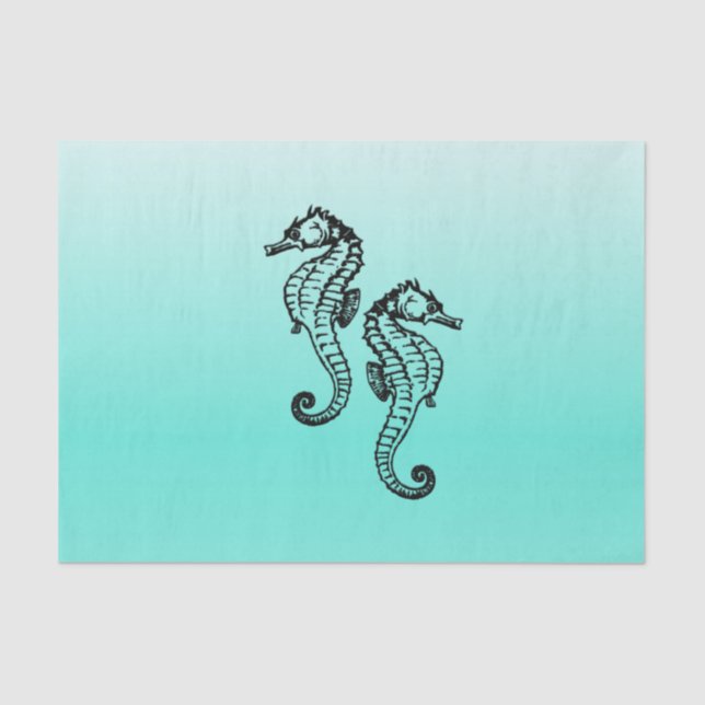 Papel De Seda Seacavalos Aqua (Frente )