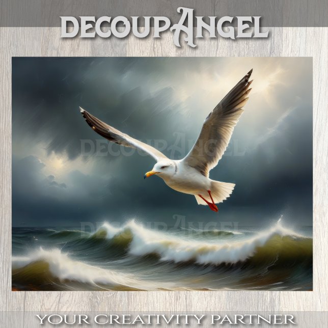 Papel De Seda Seagull sobre a desacoplagem dos mares de tempesta (Criador carregado)