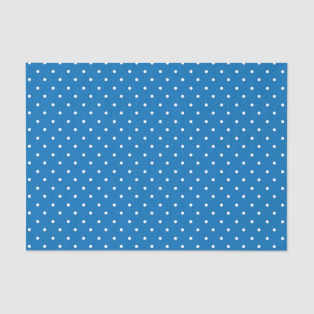 Papel De Seda Seamless blue background polka dot pattern  (Frente )