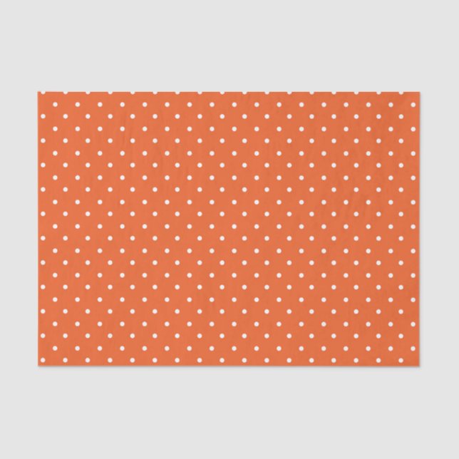 Papel De Seda Seamless  bright orange background polka dot (Frente )
