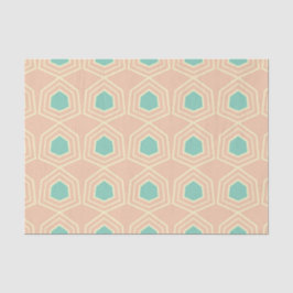 Papel De Seda Seamless geometric pattern with teal pentagons