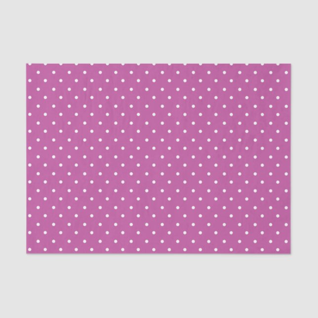 Papel De Seda Seamless magenta background polka dot pattern (Frente )
