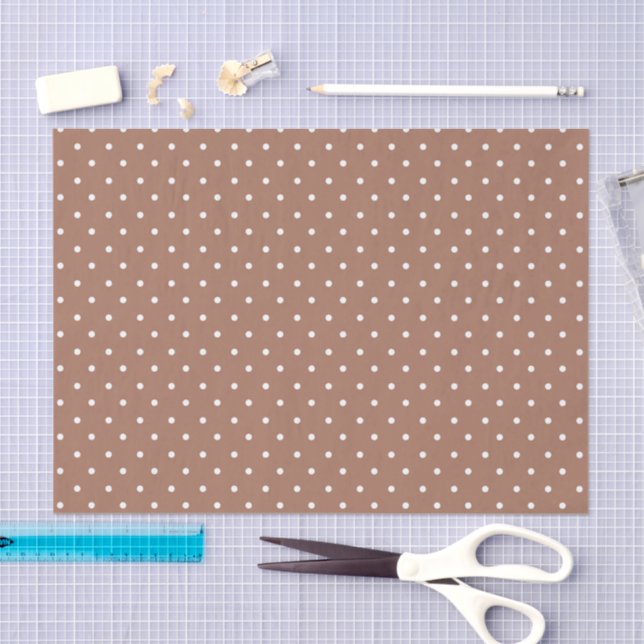Papel De Seda Seamless medium brown polka dot  pattern (Arte )