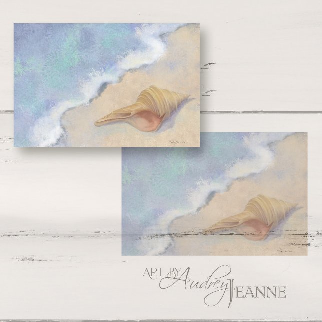 Papel De Seda Seashell Beach Sea Wave Sand Blue White Decoupage (Criador carregado)