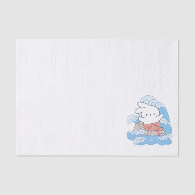 Papel De Seda Seaside Whimsy Mer-Bunny Adventure (Frente )