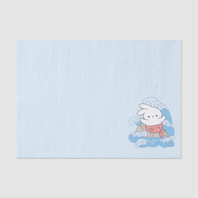 Papel De Seda Seaside Whimsy Mer-Bunny Adventure (Frente )