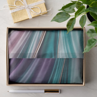 Papel De Seda Seda Azul Turquesa e Dourada