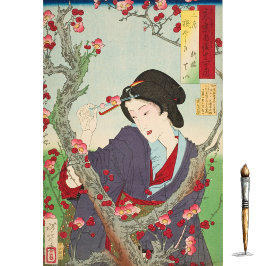 Papel De Seda Segundo Mês; Tei de Shinbashi sob uma Pereira