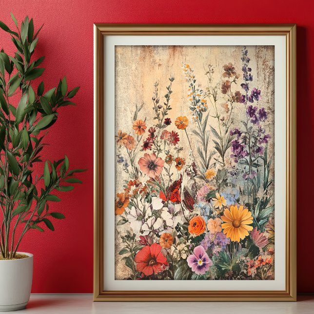 Papel De Seda Seidenpapier Decoupage Herbst Wildblumen Var04 (Criador carregado)