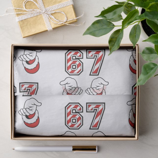 Papel De Seda Seis Sete 67 6 7 Natal Meme Feriado (Presente)