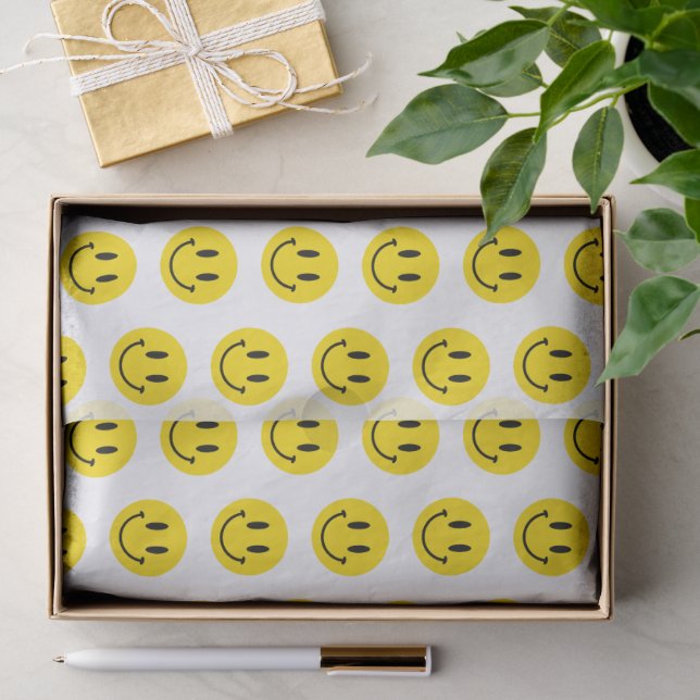 Papel De Seda Seja Feliz Gritando Rosto Engraçado Qualquer cor d (Presente)