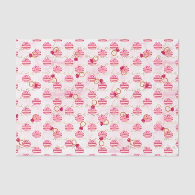 Papel De Seda Seja Meu (Design 62 Série Rosa) (Frente )