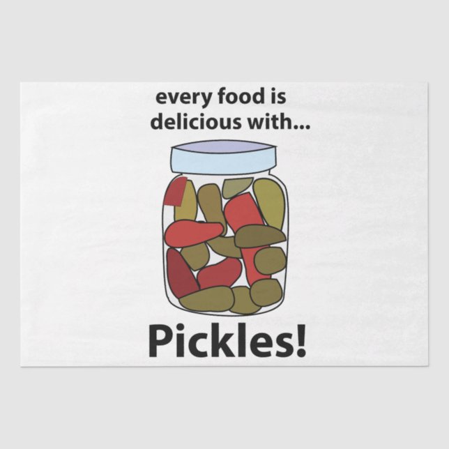 Papel De Seda Seleciona Cada Comida é deliciosa com picles (Frente )