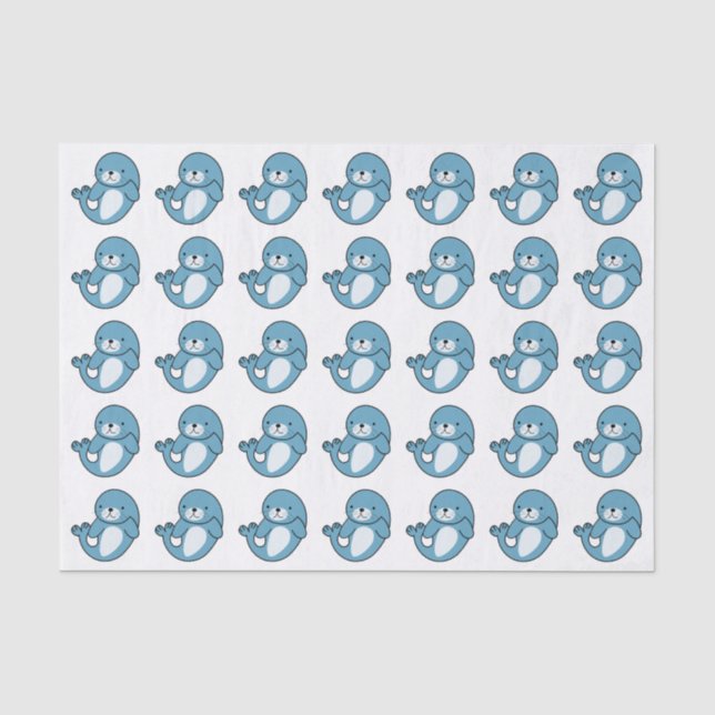 Papel De Seda Selo Azul Cento (Frente )