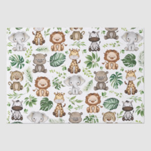 Papel De Seda Selva Tropical Selvagem Safari Selvagem Whimsical