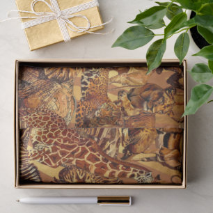 Papel De Seda Selvagem Animal Safari ID1149